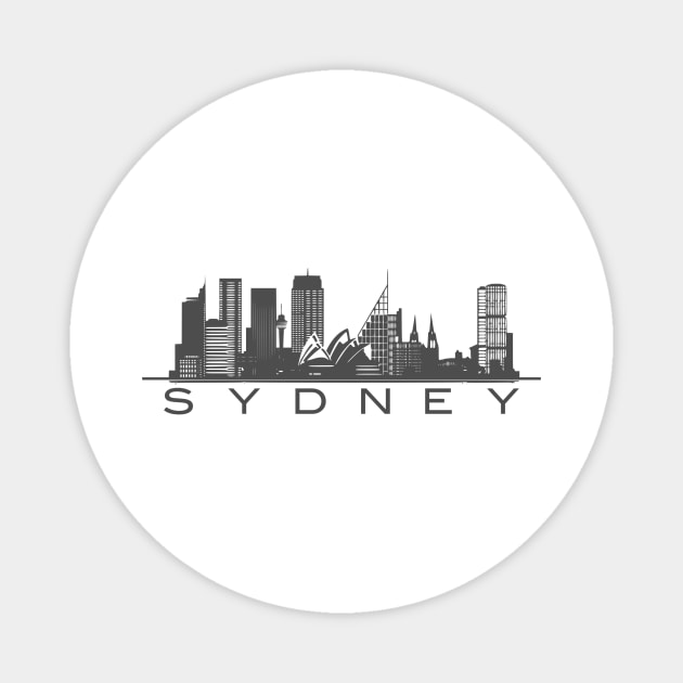 Sydney City Skyline Australia Magnet by Sanu Designs